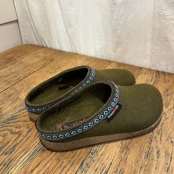 HAFLINGER Green Wool Clogs – Size 37 - Picture 6 of 11